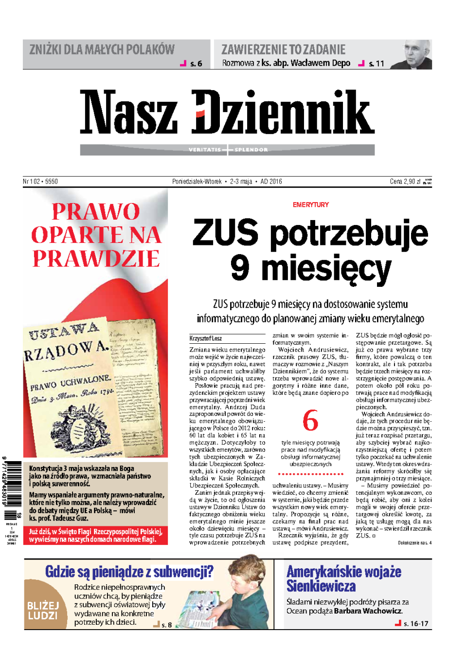 Nasz Dziennik z dnia 02.05.2016 wydanie PDF