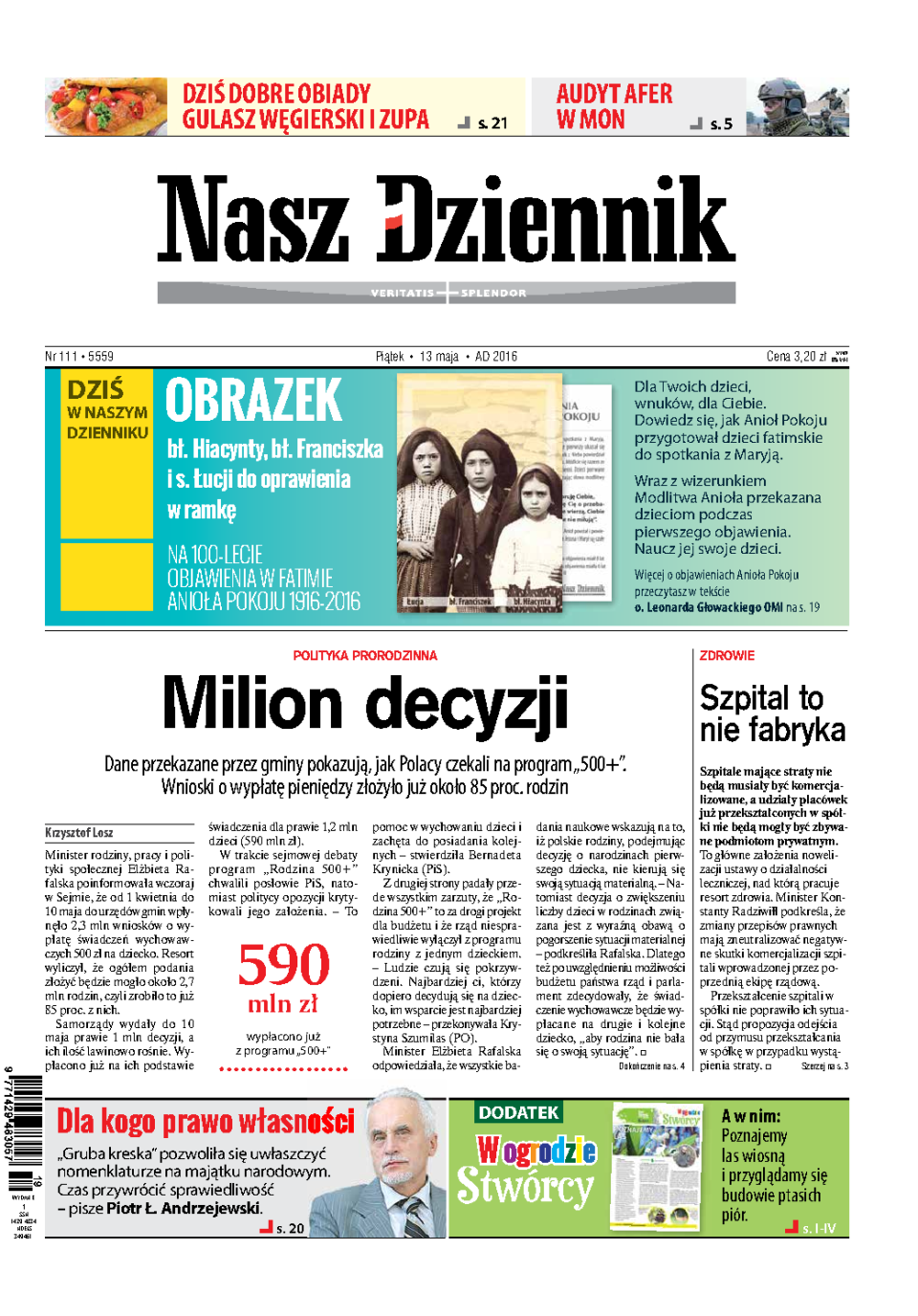 Nasz Dziennik z dnia 13.05.2016 wydanie PDF