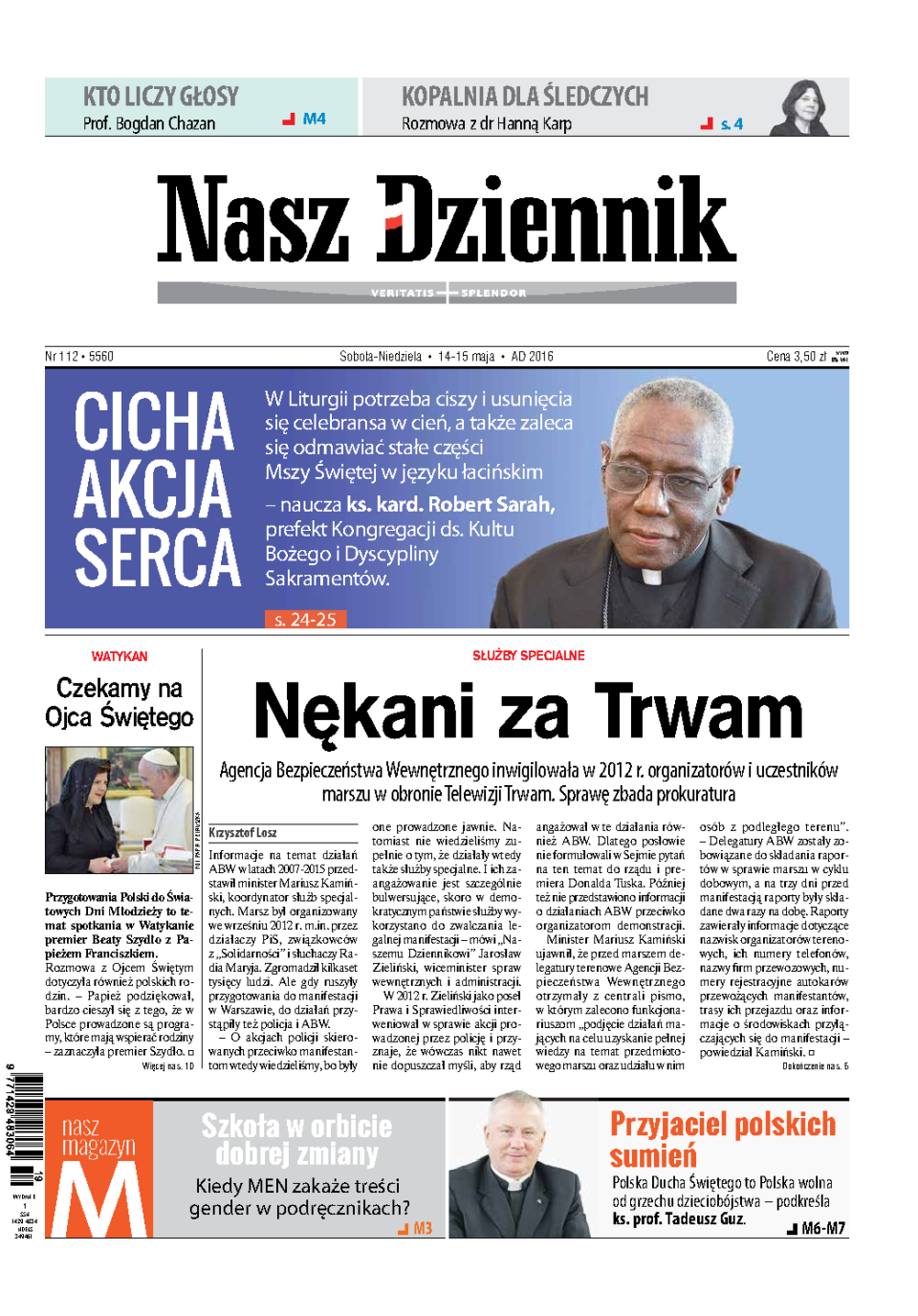 Nasz Dziennik z dnia 14.05.2016 wydanie PDF