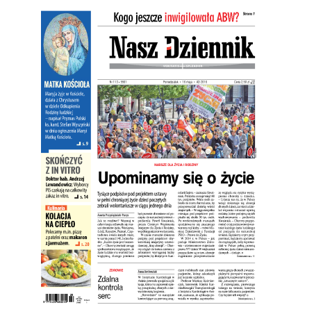 Nasz Dziennik z dnia 16.05.2016 wydanie PDF