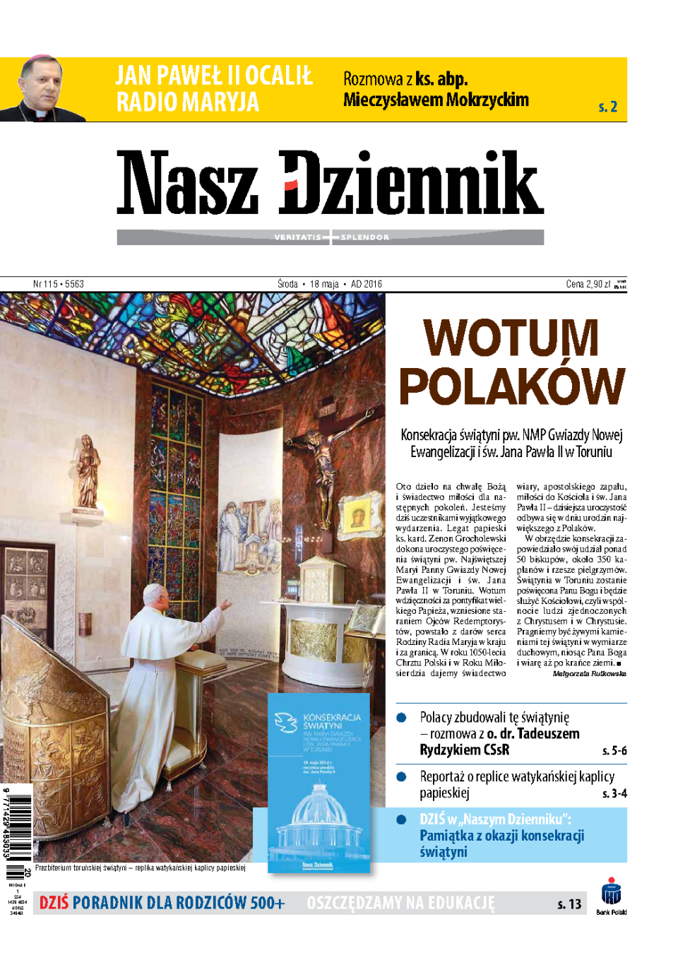 Nasz Dziennik z dnia 18.05.2016 wydanie PDF