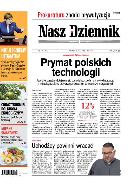 Nasz Dziennik z dnia 23.05.2016 wydanie PDF