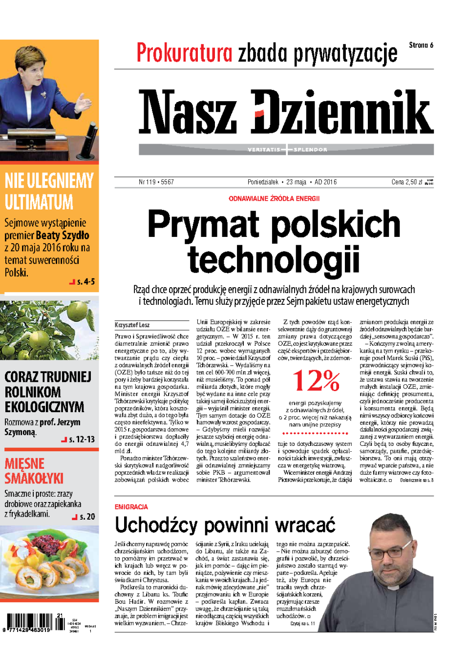 Nasz Dziennik z dnia 23.05.2016 wydanie PDF