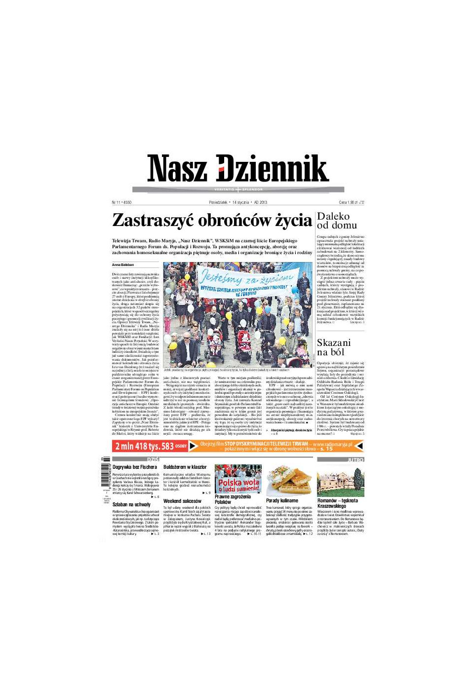Nasz Dziennik z dnia 14.01.2013 wydanie PDF