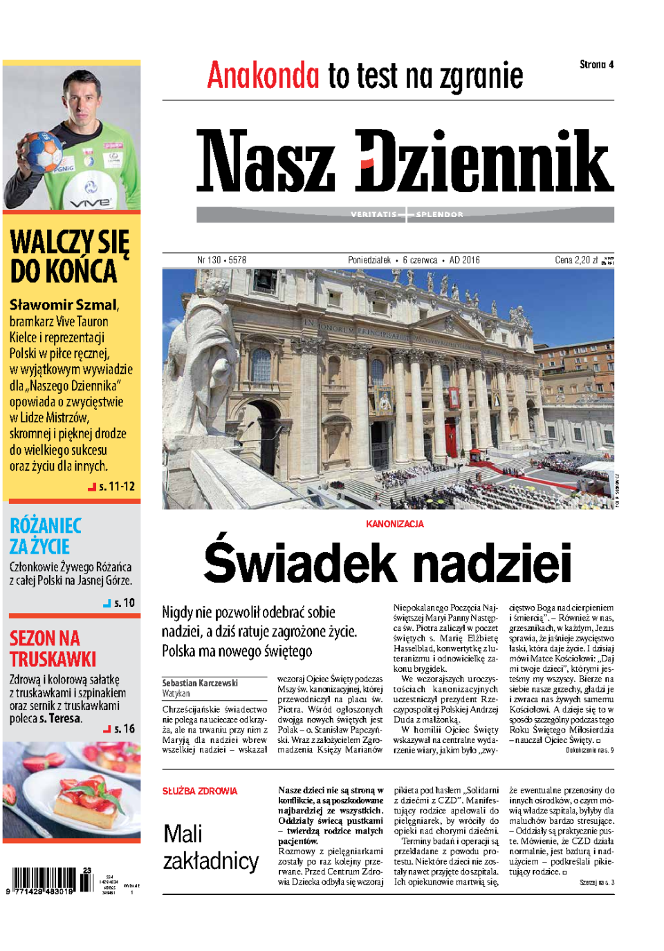 Nasz Dziennik z dnia 06.06.2016 wydanie PDF