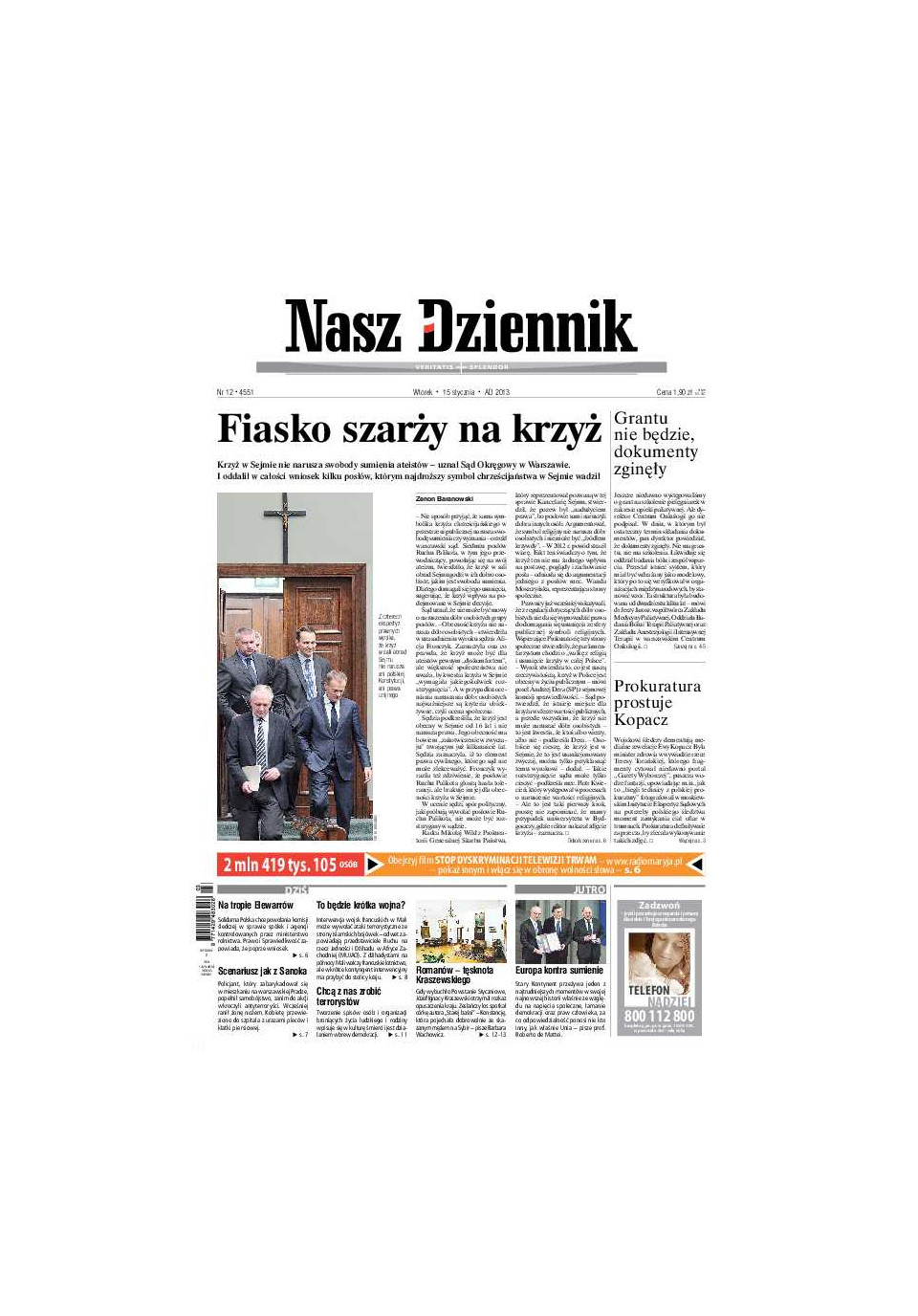 Nasz Dziennik z dnia 15.01.2013 wydanie PDF