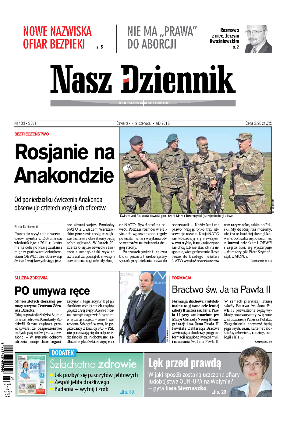 Nasz Dziennik z dnia 09.06.2016 wydanie PDF