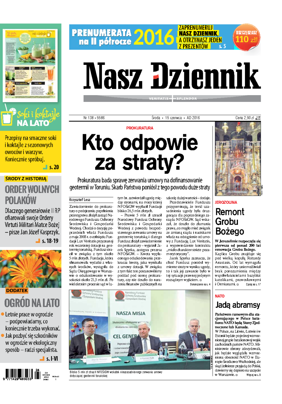 Nasz Dziennik z dnia 15.06.2016 wydanie PDF