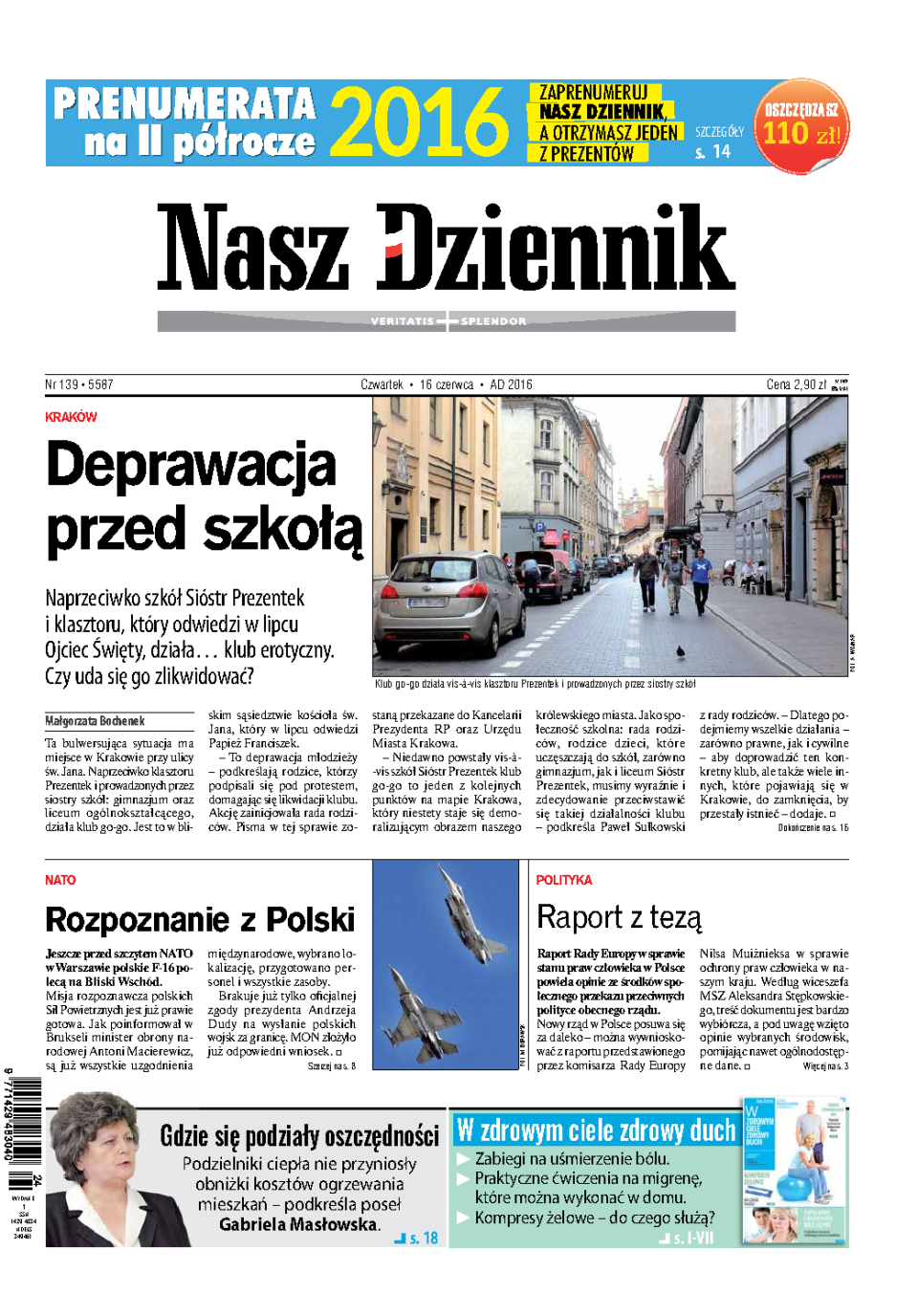 Nasz Dziennik z dnia 16.06.2016 wydanie PDF