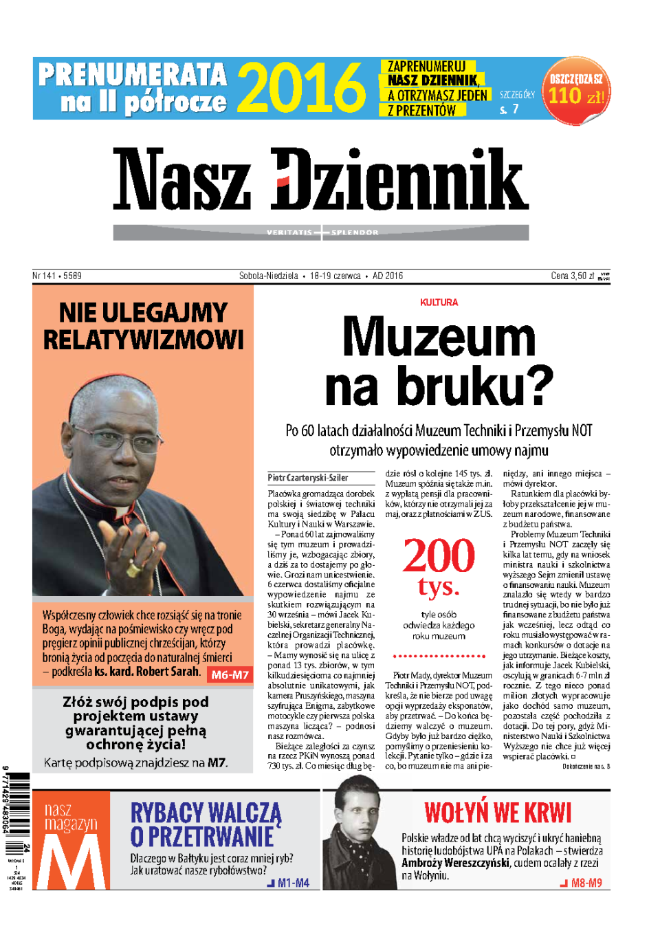 Nasz Dziennik z dnia 18.06.2016 wydanie PDF