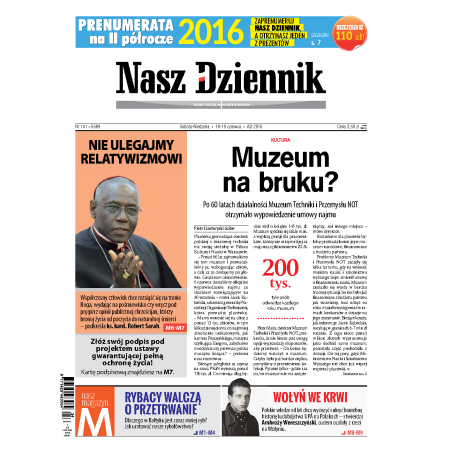 Nasz Dziennik z dnia 18.06.2016 wydanie PDF