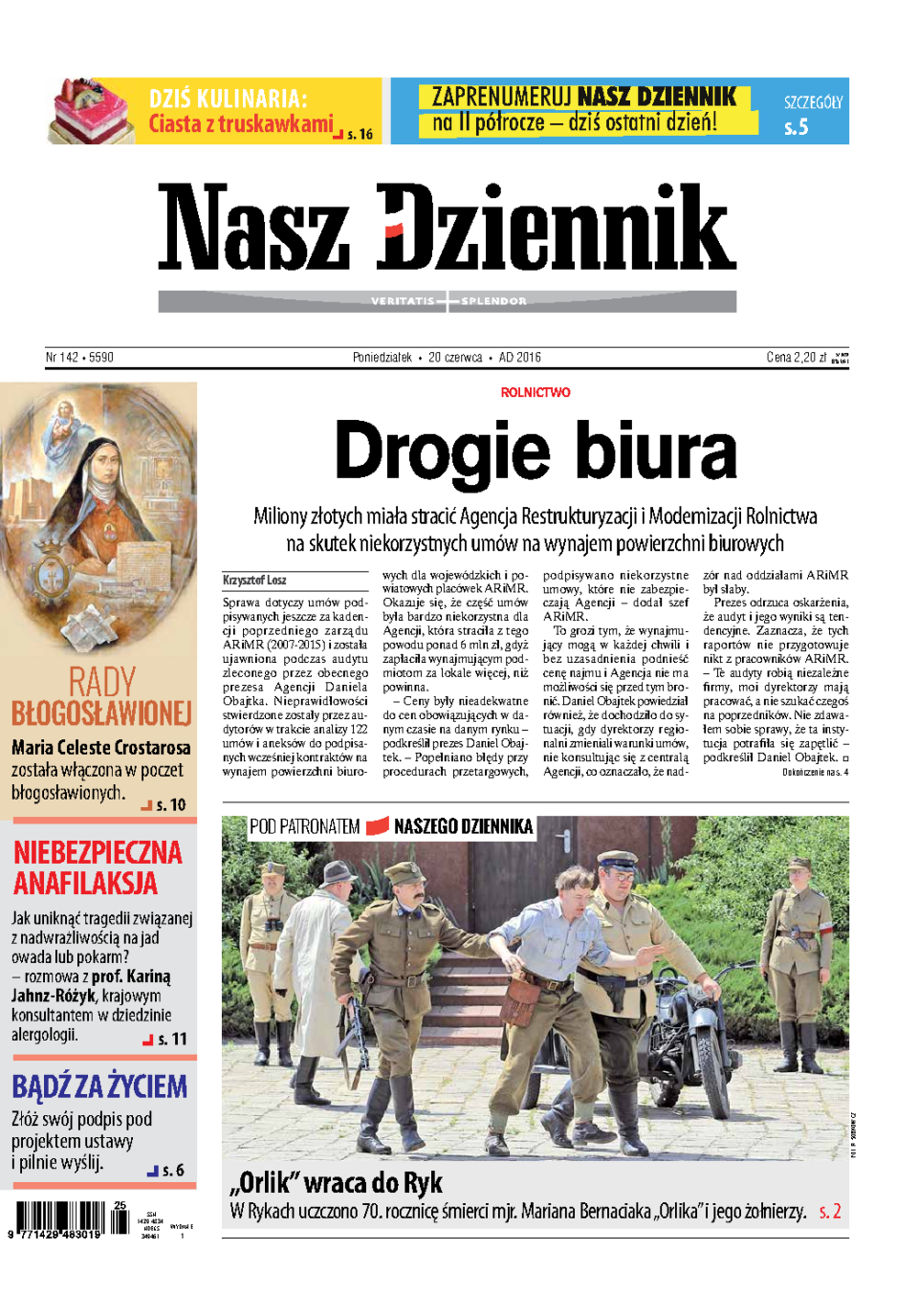 Nasz Dziennik z dnia 20.06.2016 wydanie PDF