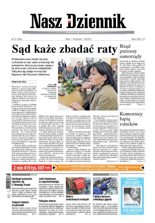 Nasz Dziennik z dnia 16.01.2013 wydanie PDF