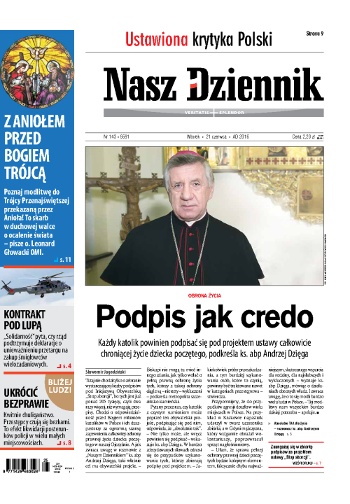 Nasz Dziennik z dnia 21.06.2016 wydanie PDF