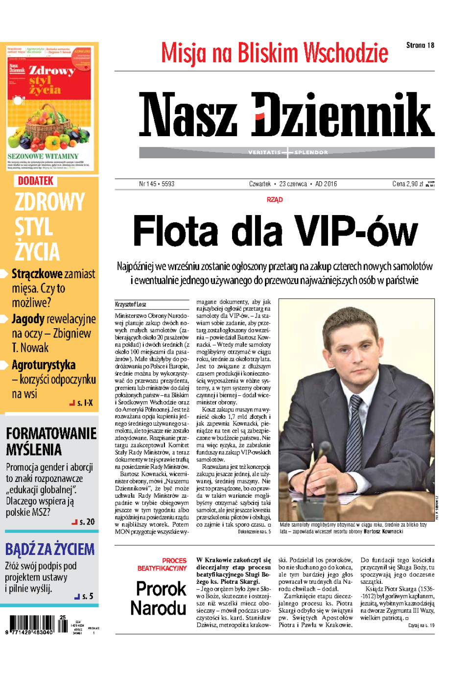 Nasz Dziennik z dnia 23.06.2016 wydanie PDF