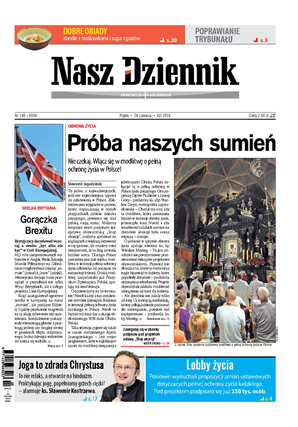 Nasz Dziennik z dnia 24.06.2016 wydanie PDF