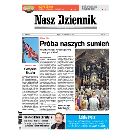 Nasz Dziennik z dnia 24.06.2016 wydanie PDF