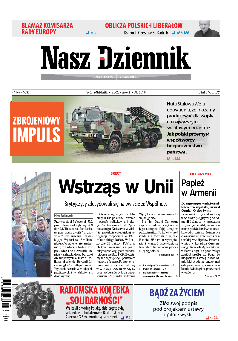 Nasz Dziennik z dnia 25.06.2016 wydanie PDF