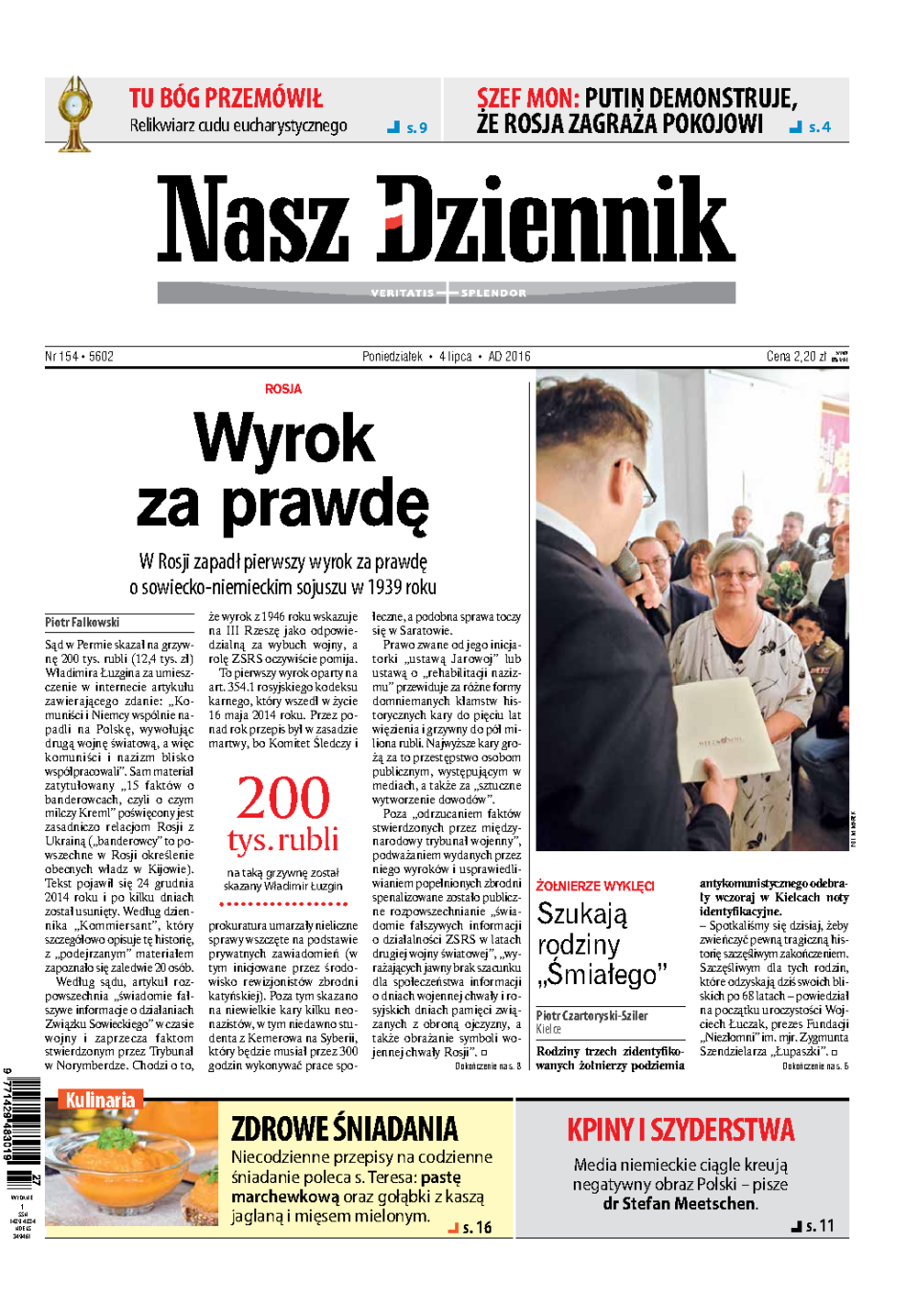 Nasz Dziennik z dnia 04.07.2016 wydanie PDF