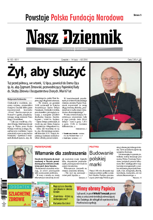 Nasz Dziennik z dnia 14.07.2016 wydanie PDF