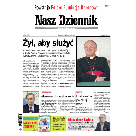 Nasz Dziennik z dnia 14.07.2016 wydanie PDF