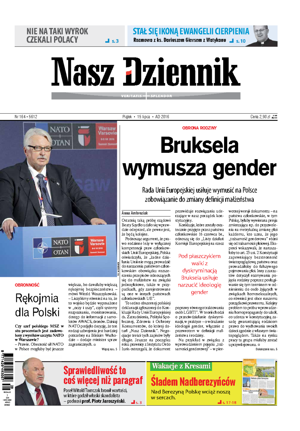 Nasz Dziennik z dnia 15.07.2016 wydanie PDF