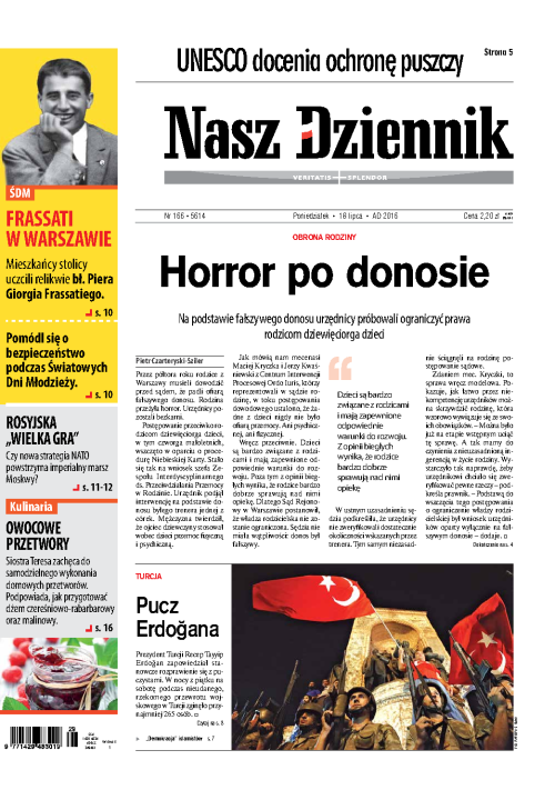 Nasz Dziennik z dnia 18.07.2016 wydanie PDF