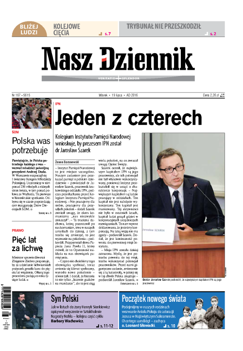 Nasz Dziennik z dnia 19.07.2016 wydanie PDF