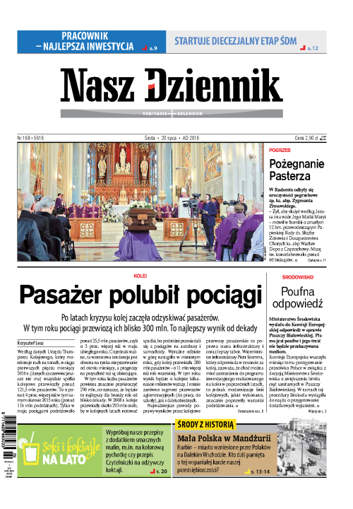 Nasz Dziennik z dnia 20.07.2016 wydanie PDF