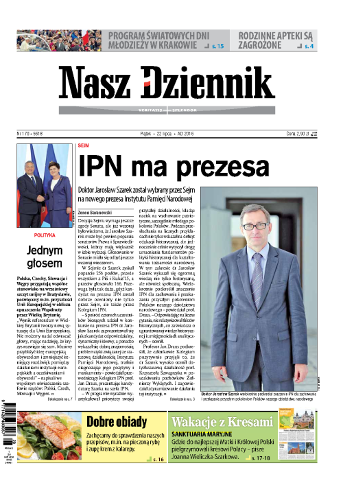 Nasz Dziennik z dnia 22.07.2016 wydanie PDF