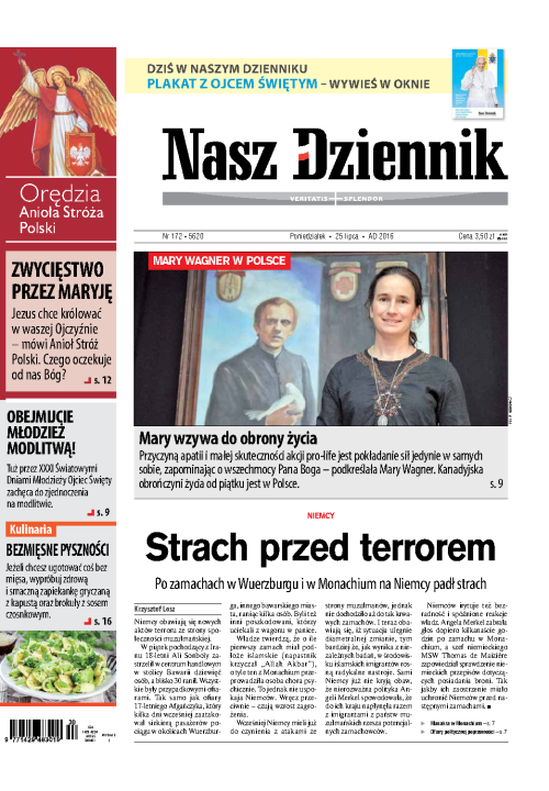 Nasz Dziennik z dnia 25.07.2016 wydanie PDF