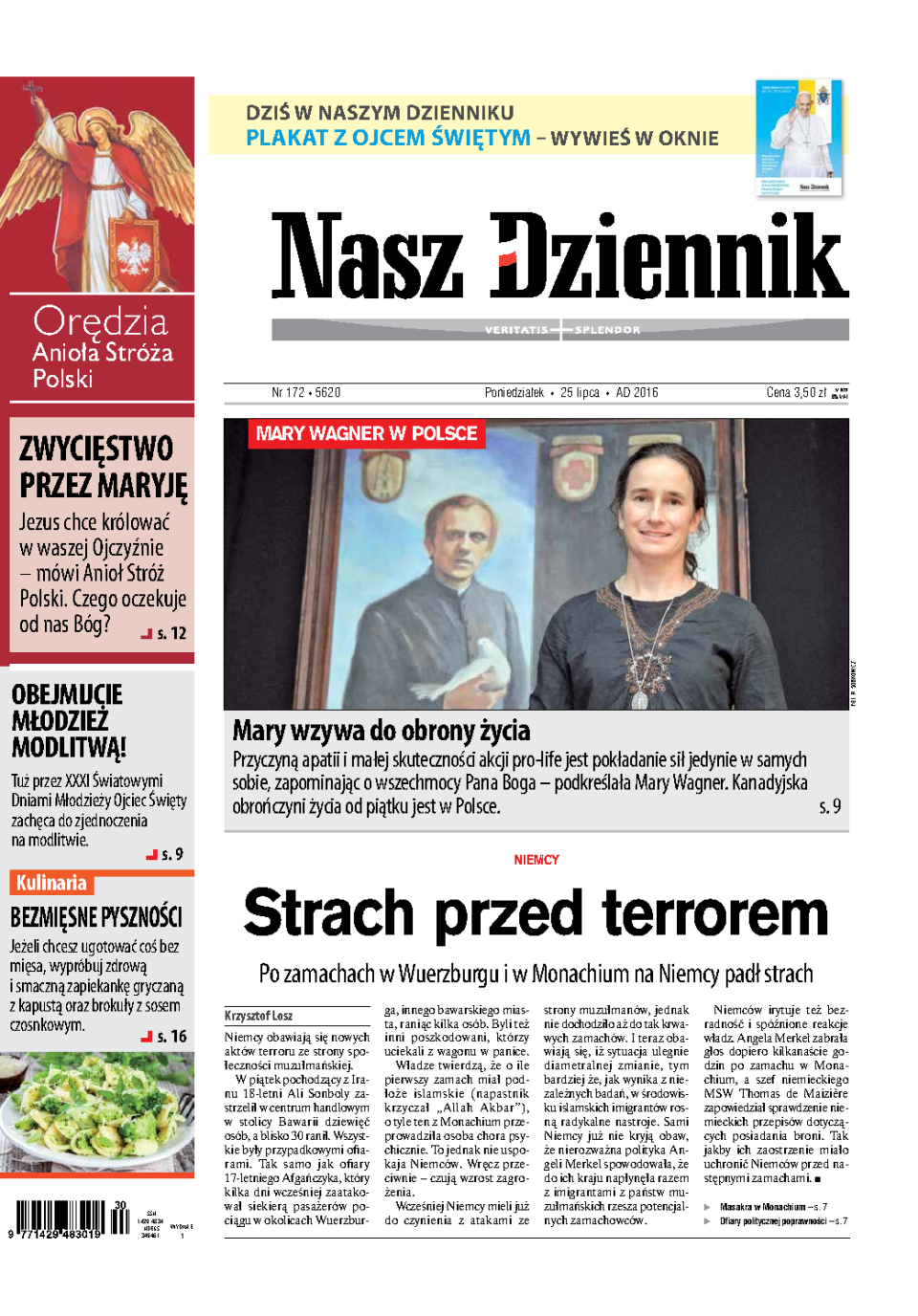 Nasz Dziennik z dnia 25.07.2016 wydanie PDF