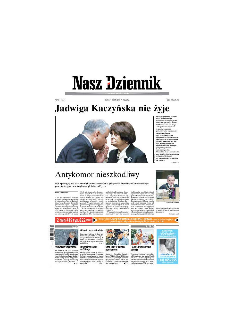 Nasz Dziennik z dnia 18.01.2013 wydanie PDF