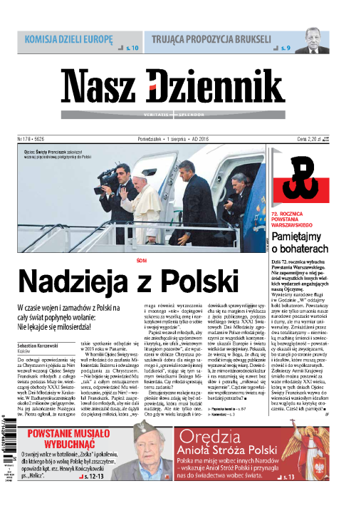 Nasz Dziennik z dnia 01.08.2016 wydanie PDF