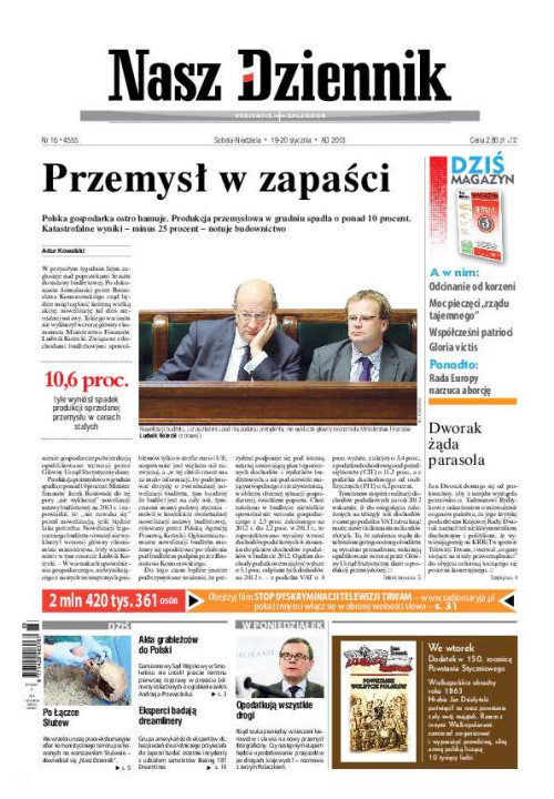 Nasz Dziennik z dnia 19.01.2013 wydanie PDF