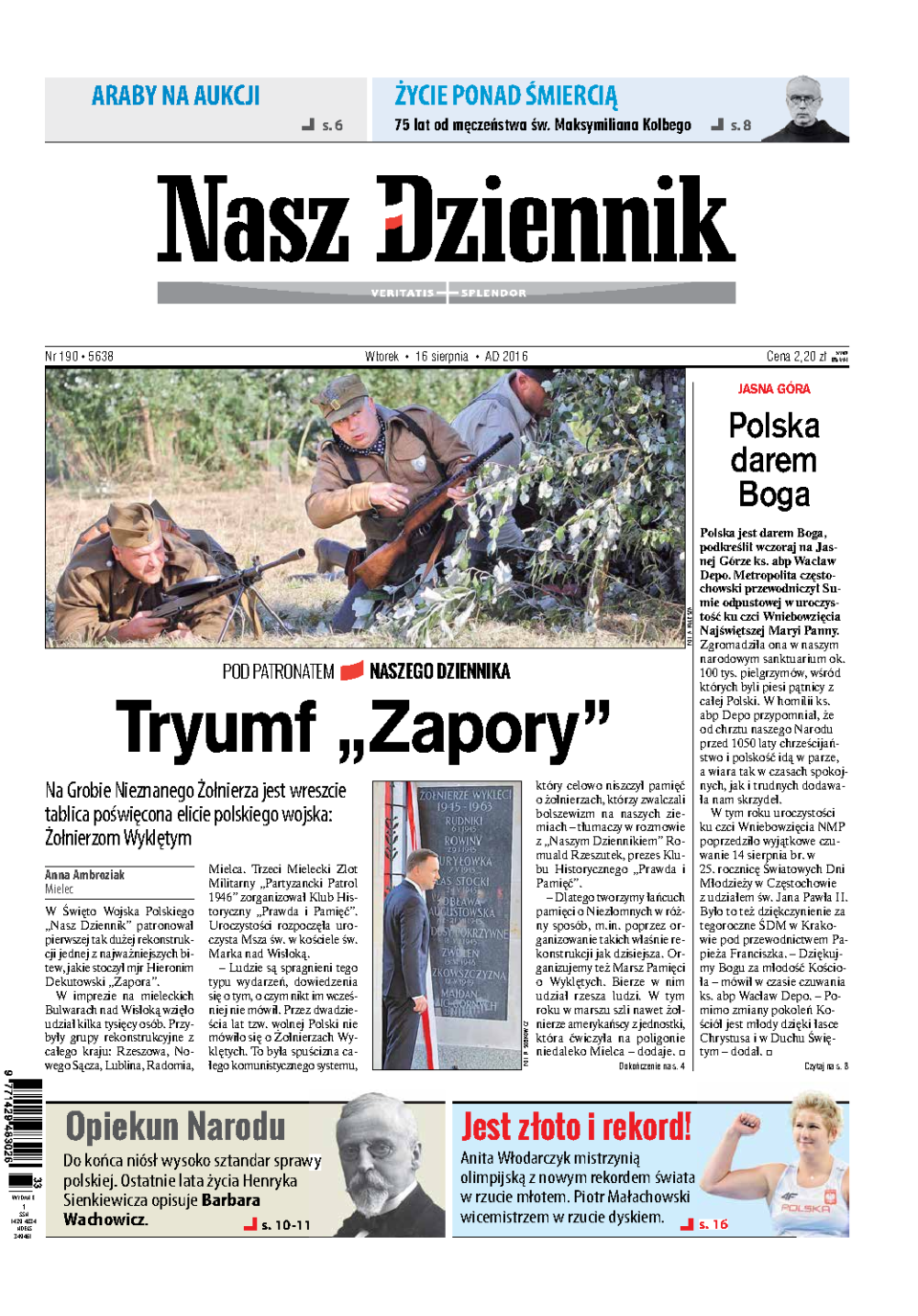 Nasz Dziennik z dnia 16.08.2016 wydanie PDF