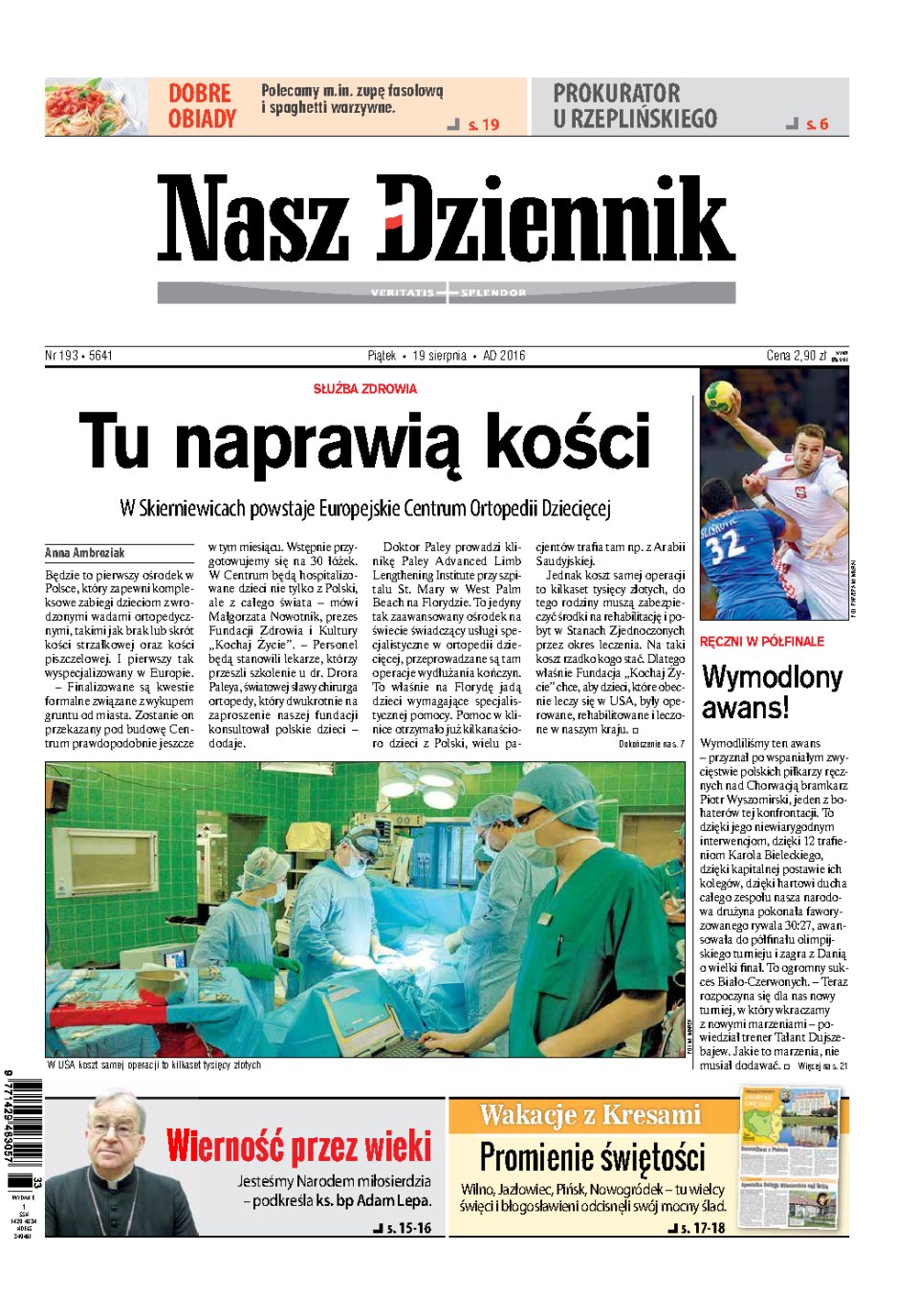 Nasz Dziennik z dnia 19.08.2016 wydanie PDF