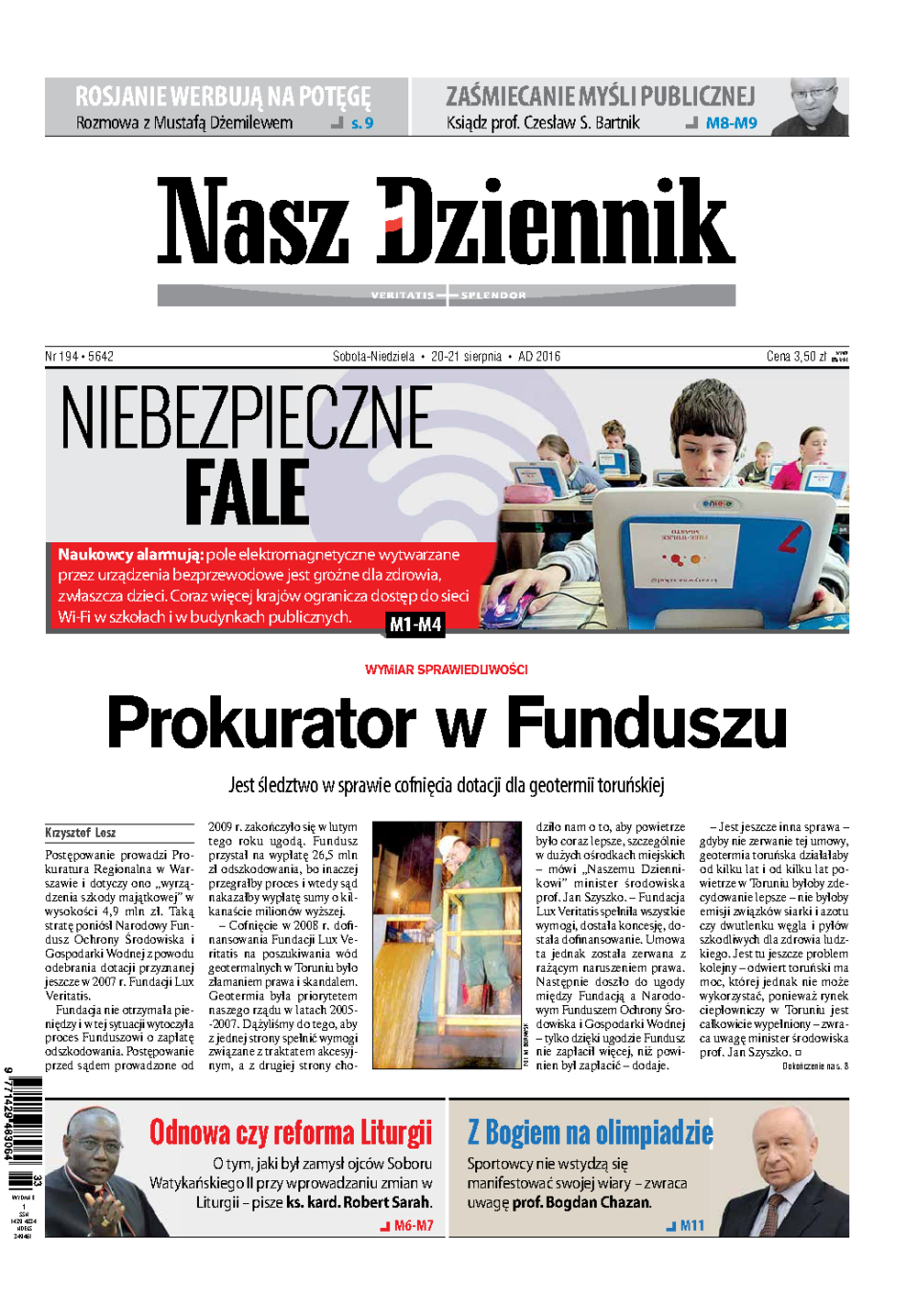 Nasz Dziennik z dnia 20.08.2016 wydanie PDF