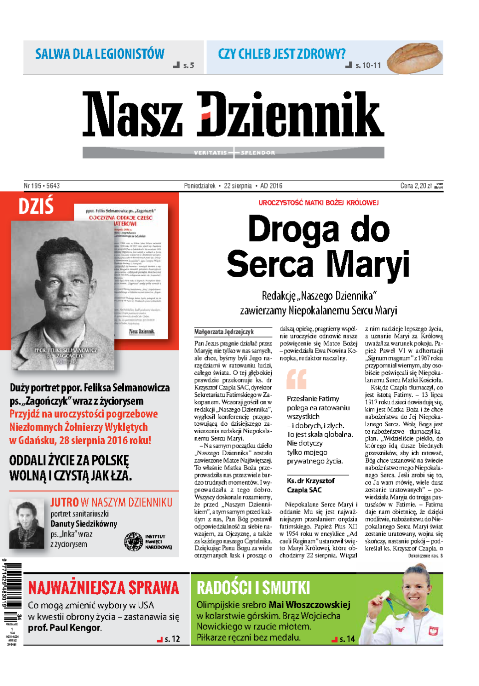 Nasz Dziennik z dnia 22.08.2016 wydanie PDF