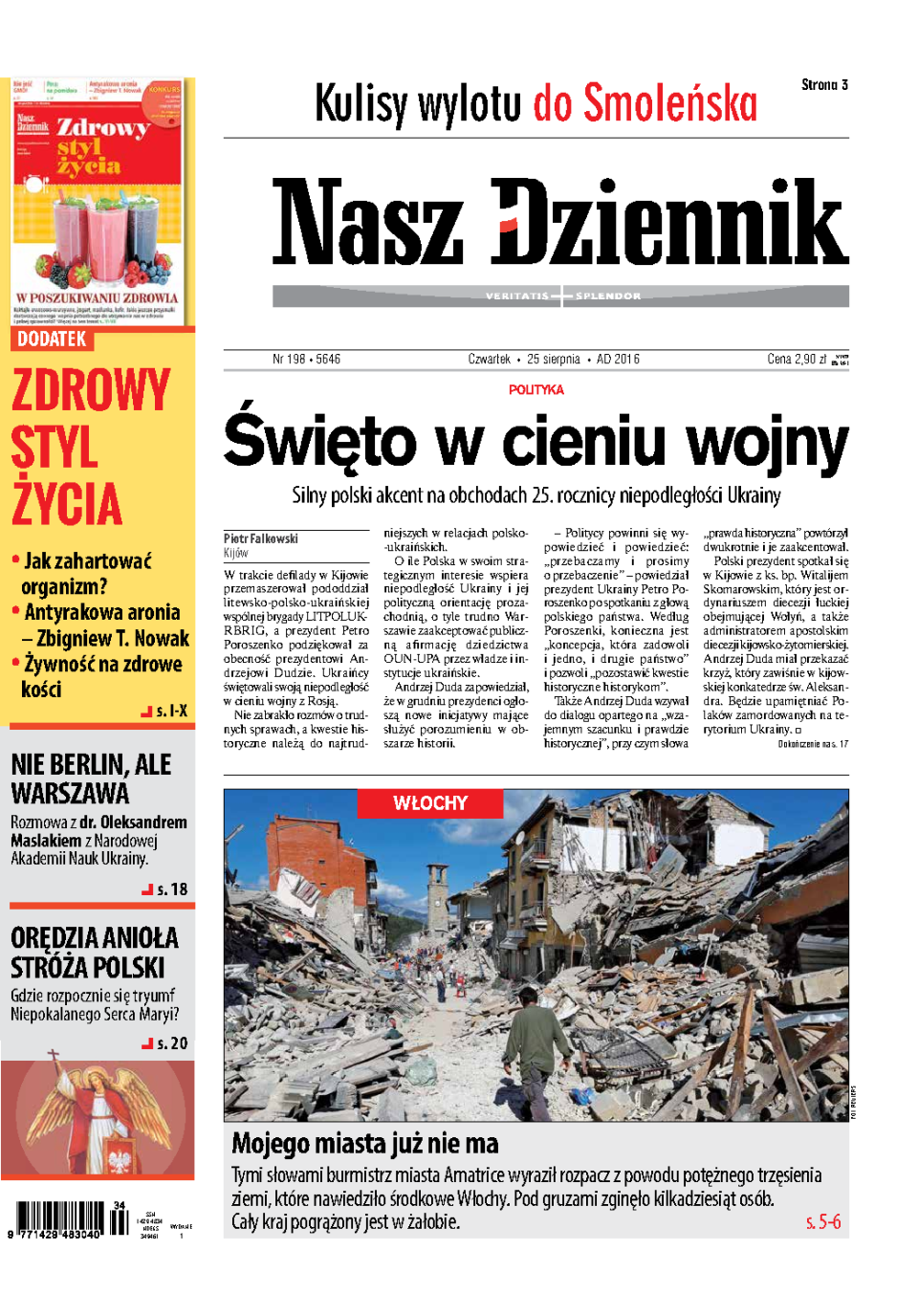 Nasz Dziennik z dnia 25.08.2016 wydanie PDF