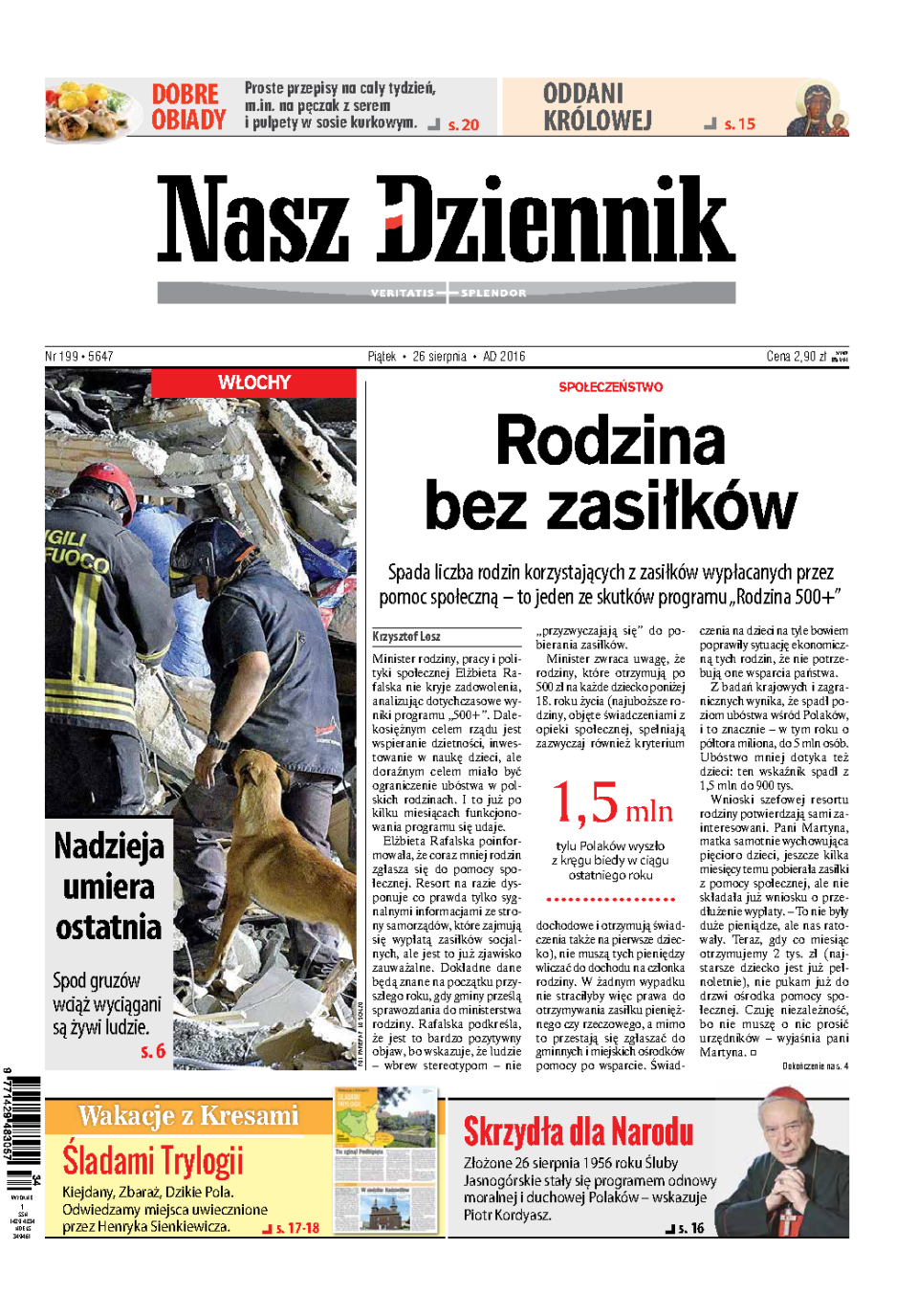Nasz Dziennik z dnia 26.08.2016 wydanie PDF
