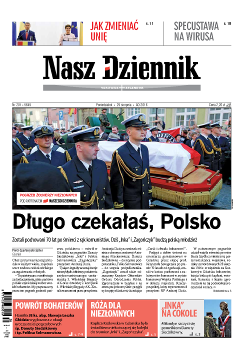 Nasz Dziennik z dnia 29.08.2016 wydanie PDF