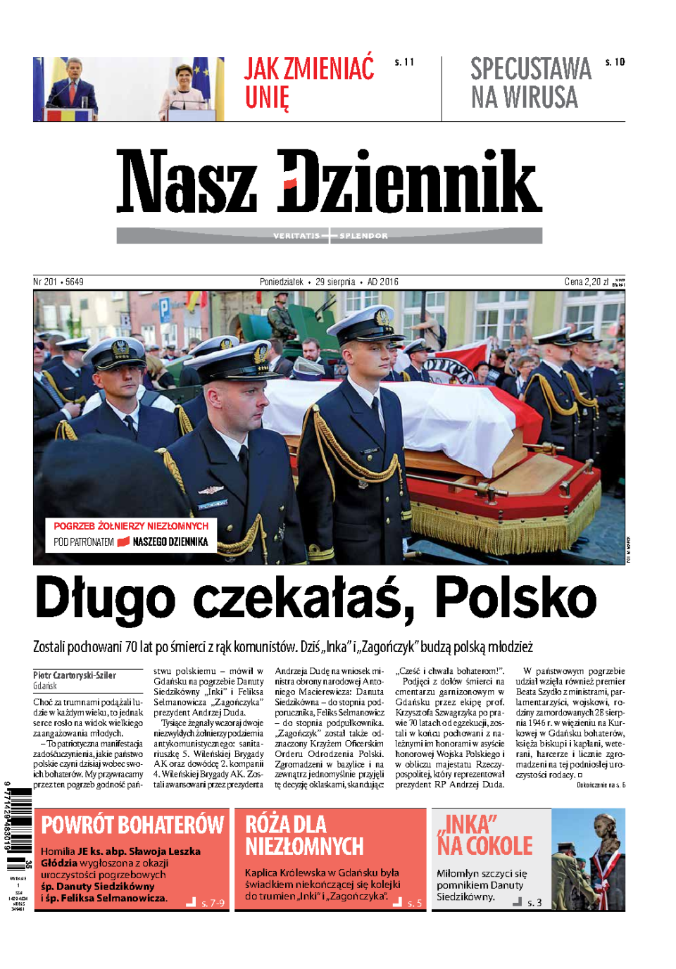 Nasz Dziennik z dnia 29.08.2016 wydanie PDF