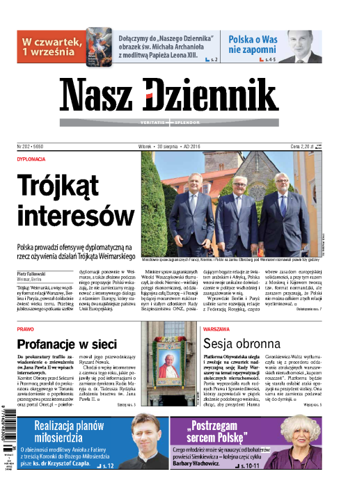 Nasz Dziennik z dnia 30.08.2016 wydanie PDF