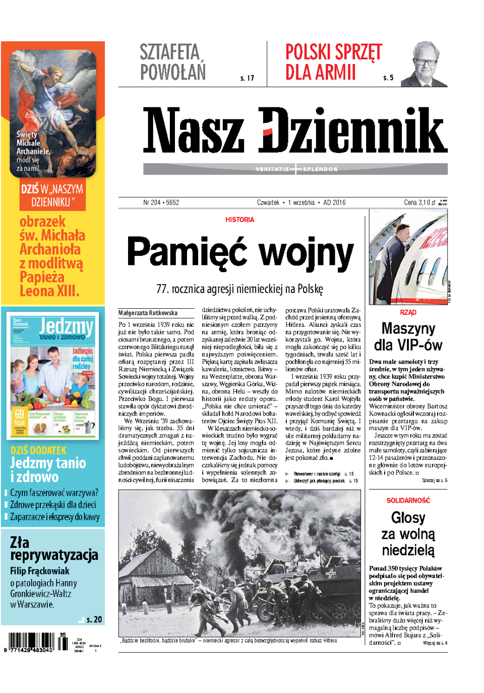 Nasz Dziennik z dnia 01.09.2016 wydanie PDF