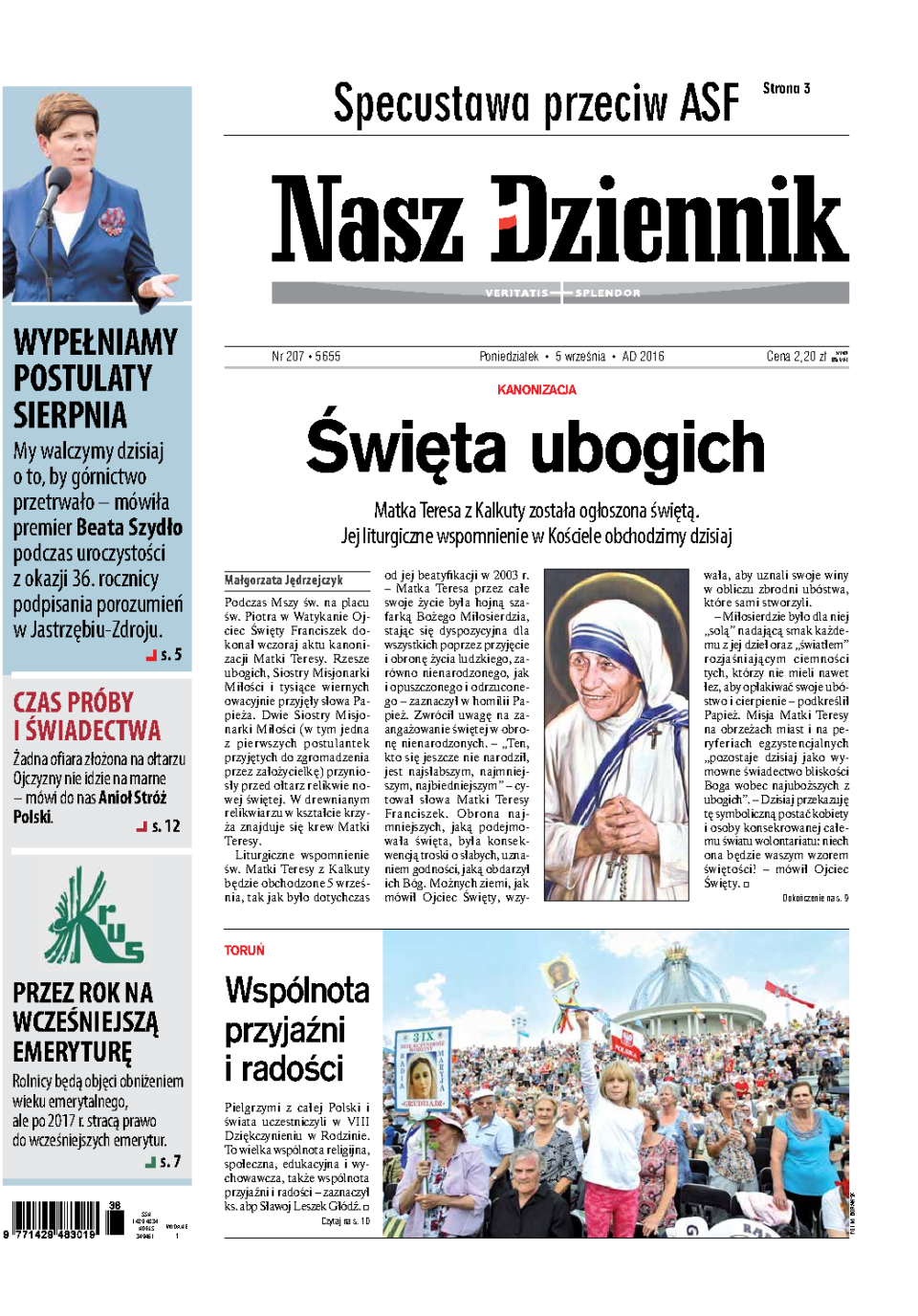 Nasz Dziennik z dnia 05.09.2016 wydanie PDF