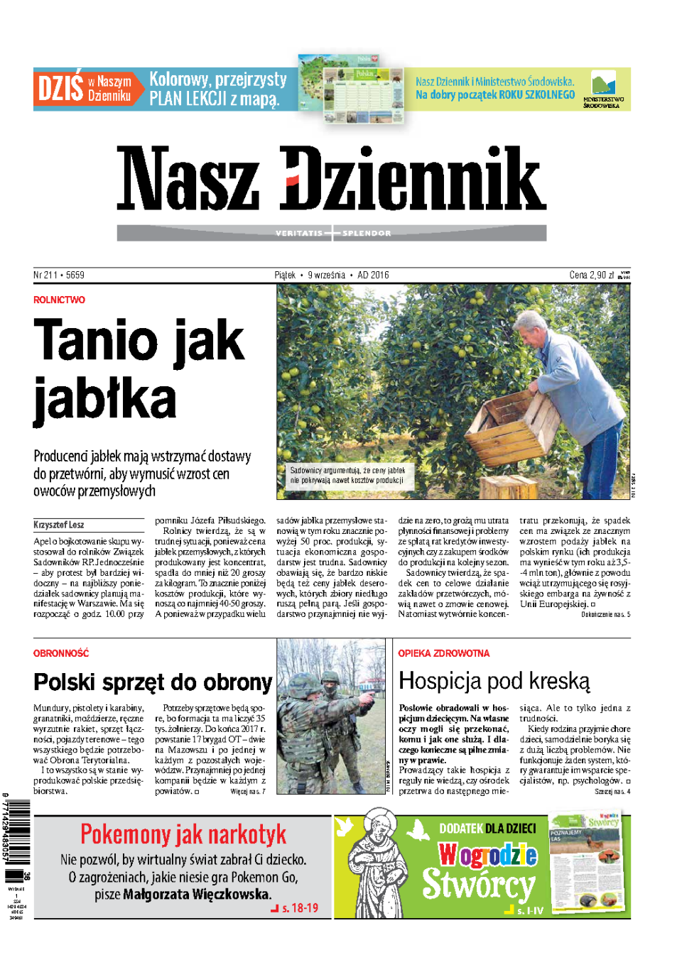 Nasz Dziennik z dnia 09.09.2016 wydanie PDF