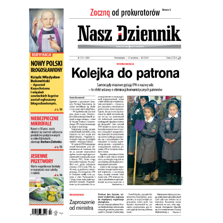 Nasz Dziennik z dnia 12.09.2016 wydanie PDF