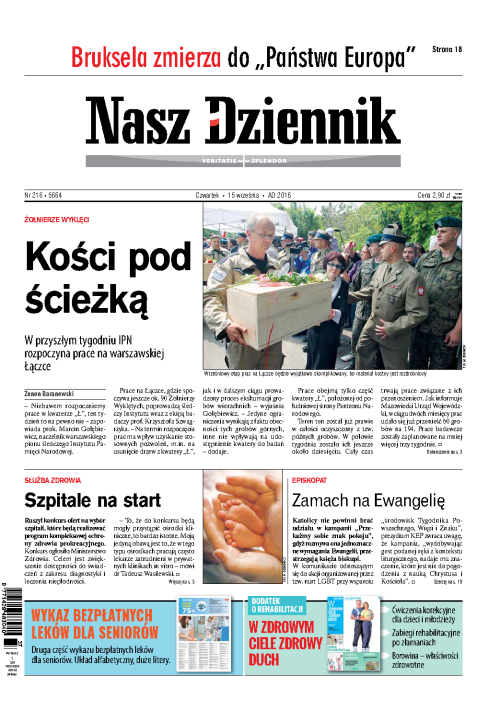 Nasz Dziennik z dnia 15.09.2016 wydanie PDF