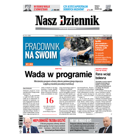 Nasz Dziennik z dnia 17.09.2016 wydanie PDF